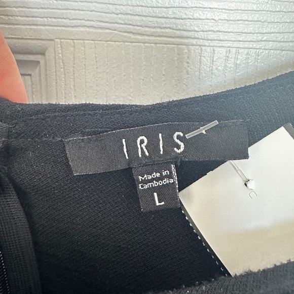 Iris size large mini romper dress with Elegant Black Ruffle Top - Picture 2 of 4